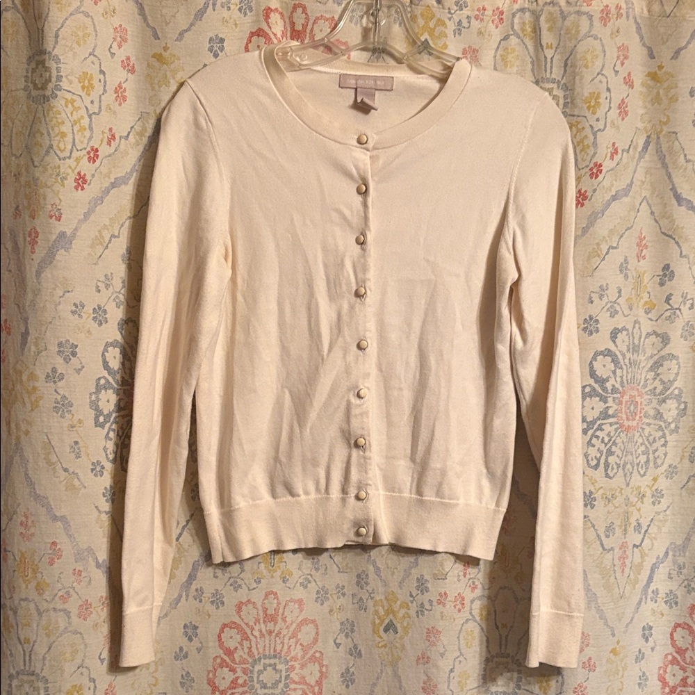 Banana Republic Cream Knit Cardigan